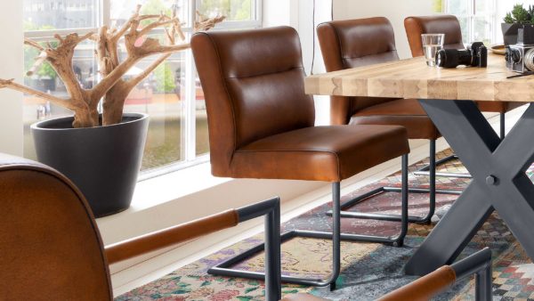 WOODS & TRENDS Schwingstuhl Vintage-Dining – Armlehnstuhl