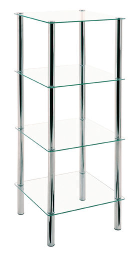 Glasboden-Regal als praktisches Kleinmöbel